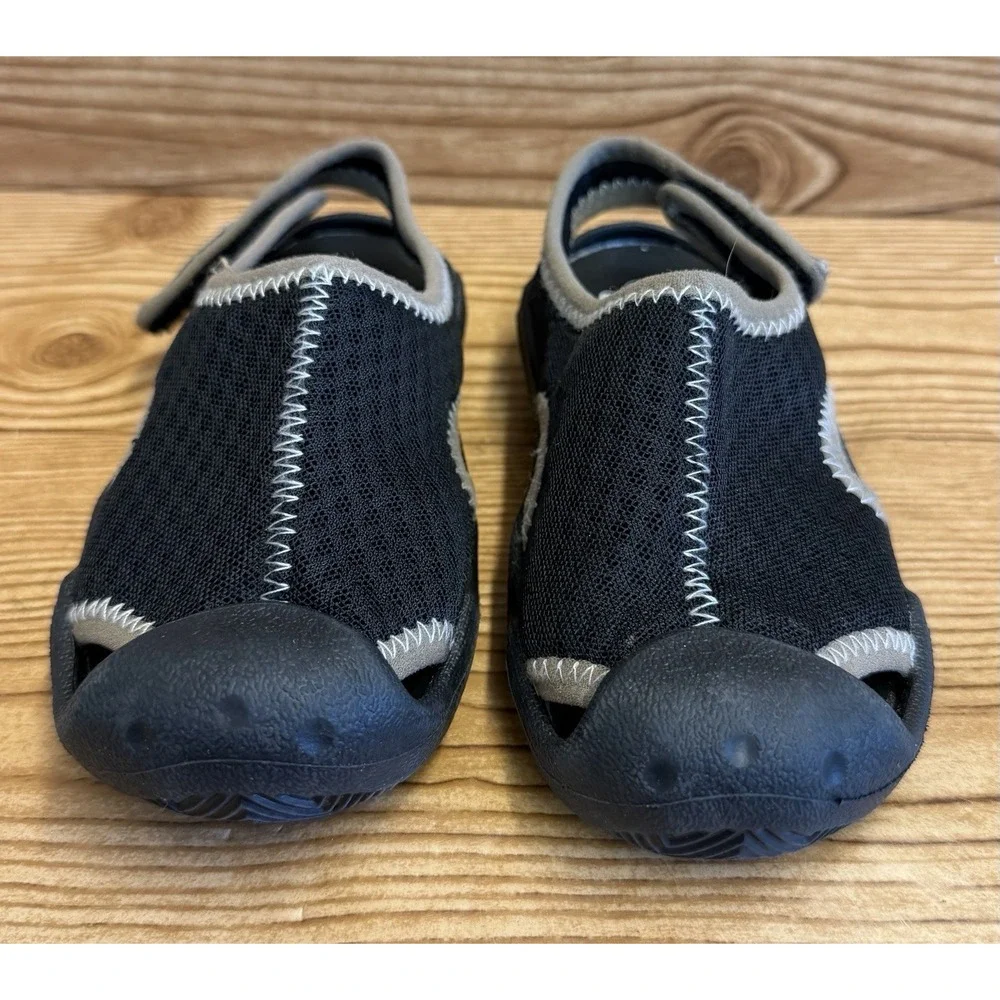 Boys Crocs Swiftwater Sandals Closed Toe Slide On Black Water‎ Shoes Childs 11